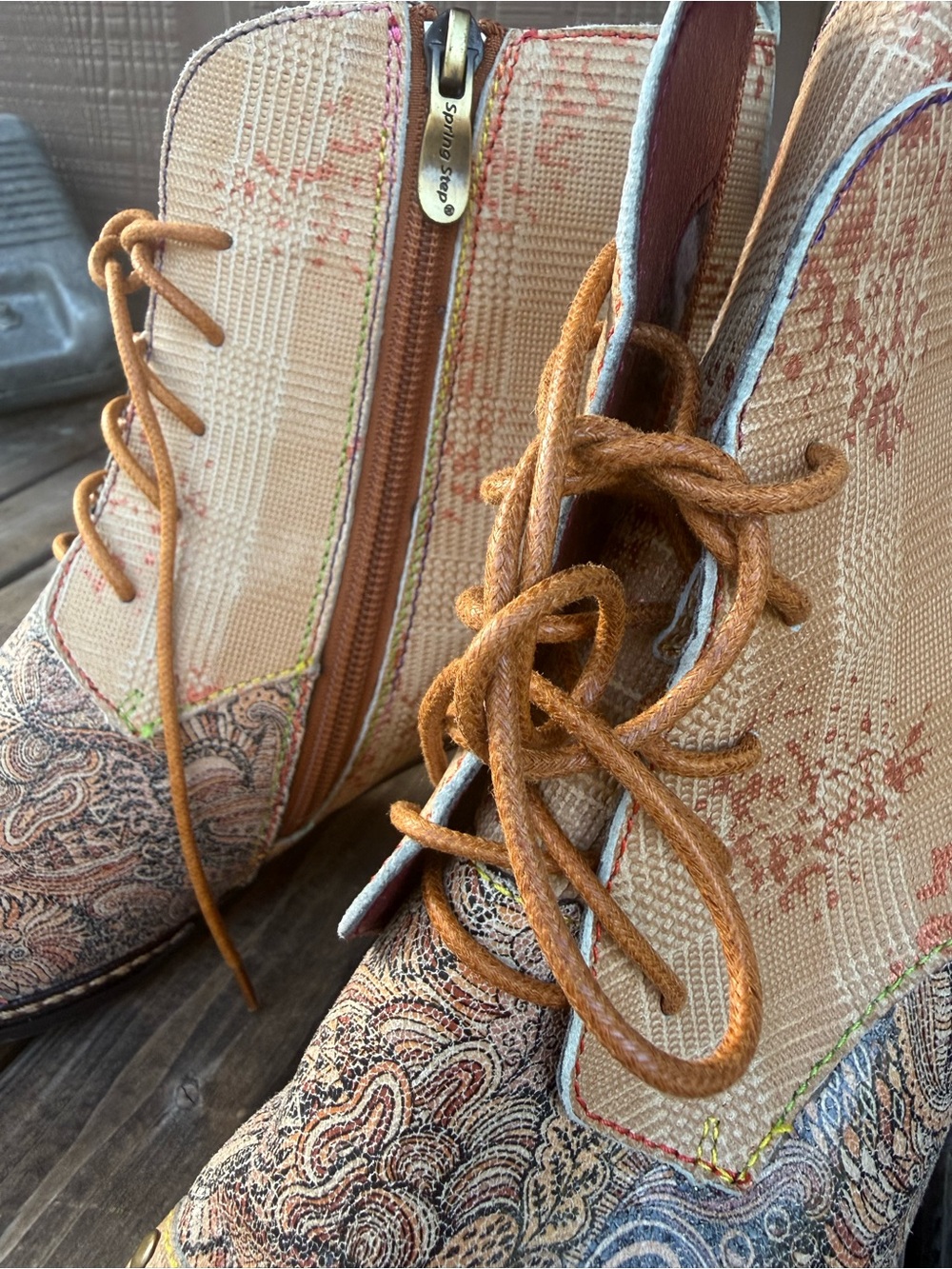 L’Artiste by Spring Step Leather Multi Print Boot Size 9 (40EU) - Picture 3 of 15